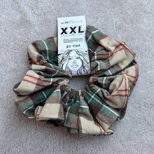 XXL Scrunchie Beige Plaid Oversized Scrunchie | Joey XXL